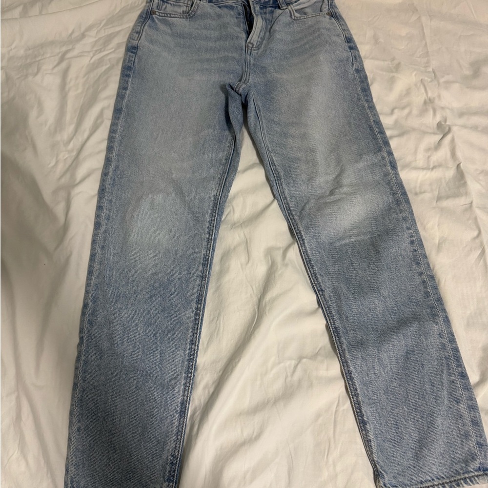 American Eagle Blue Straight-Leg Jeans
